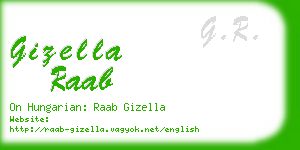 gizella raab business card